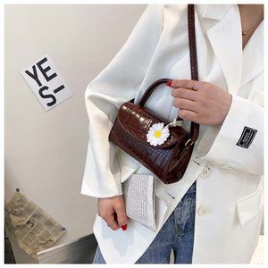 Crocodile pattern small bag new simple single shoulder bag